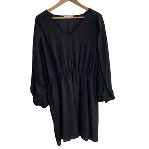 Kobi Halperin Black Long Sleeve Dress Size XL witchy dark romantic